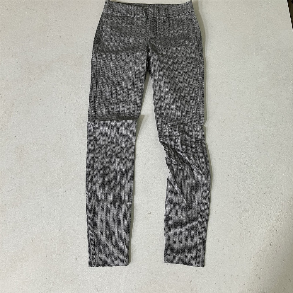 Old Navy 0 Gray Herringbone High Rise Pixie Skinny Dress Womens Pants‎
